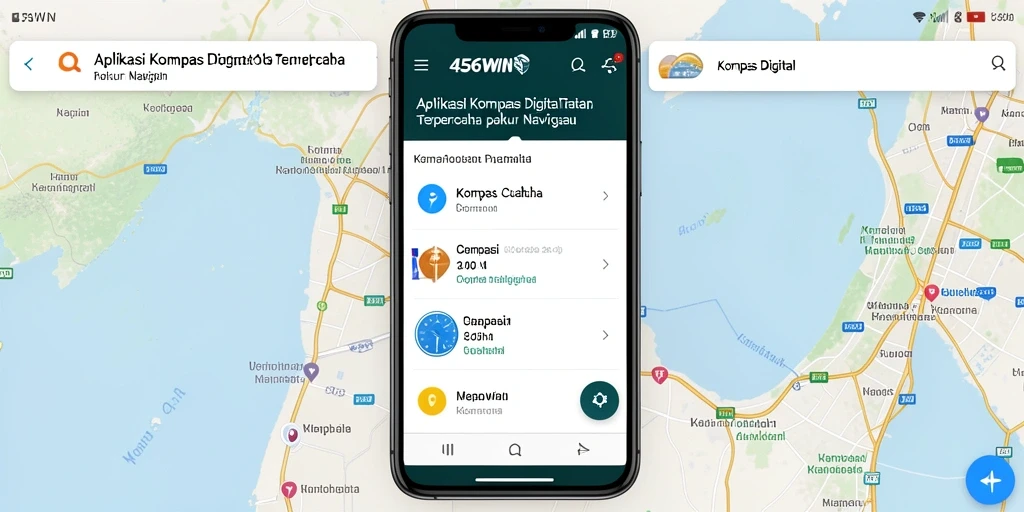 Antarmuka fungsi Kompas Digital 456WIN yang sederhana dan informatif.