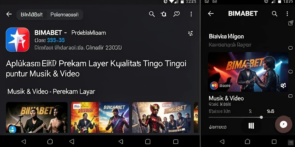 Antarmuka aplikasi BIMABET yang sederhana dan fungsional.
