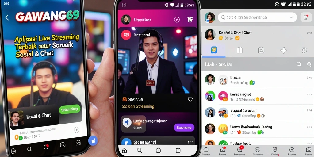 Tampilan utama GAWANG69 dengan antarmuka Live Streaming yang interaktif.