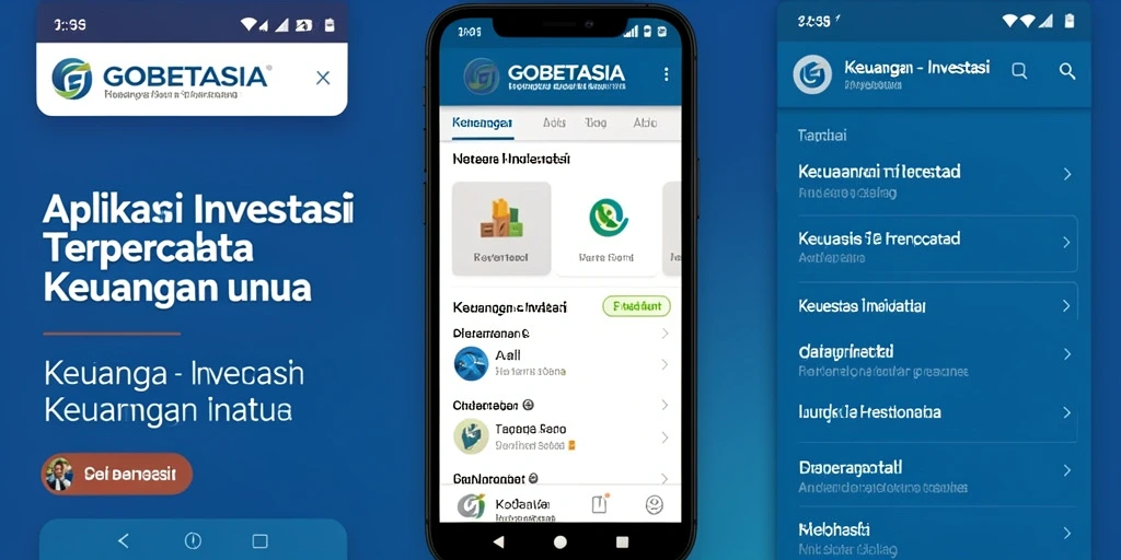 Antarmuka GOBETASIA menampilkan fitur investasi yang mudah digunakan.
