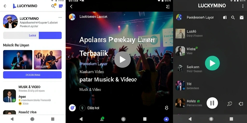 Antarmuka utama LUCKYMINO dengan fitur perekam layar.
