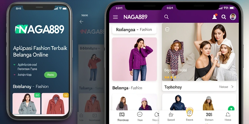 Tampilan antarmuka aplikasi fashion NAGA889 yang modern dan menarik.