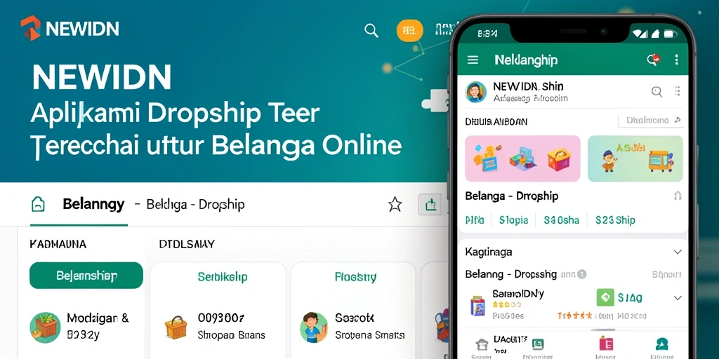 Tampilan antarmuka pengguna <strong>NEWIDN</strong> yang intuitif dan modern untuk belanja dropship.