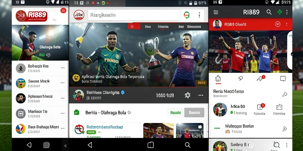 Tampilan antarmuka yang menarik dan informatif dari RI889.