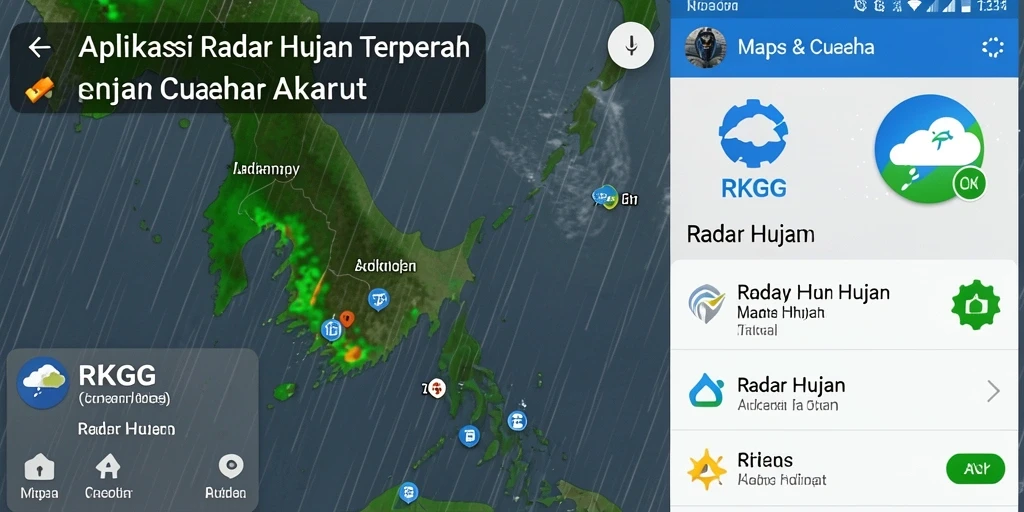 Tampilan antarmuka RKGG dengan radar hujan yang jelas dan informatif.