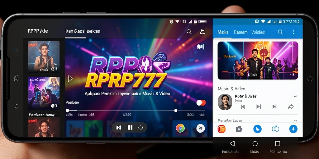 Tampilan antarmuka RPRP777 dengan fitur perekam layar yang sederhana.