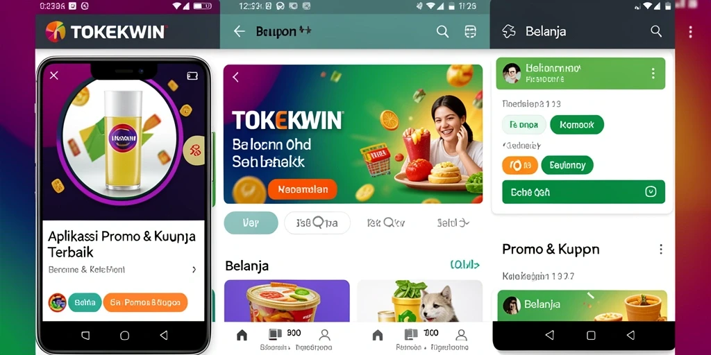 Antarmuka TOKEKWIN yang sederhana dan fungsional.