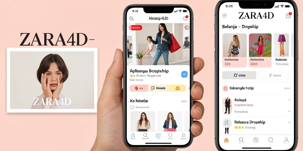 Antarmuka aplikasi ZARA4D yang user-friendly untuk Dropship.